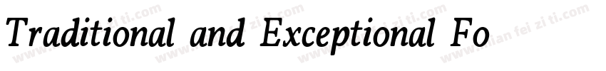 Traditional and Exceptional Font字体转换
